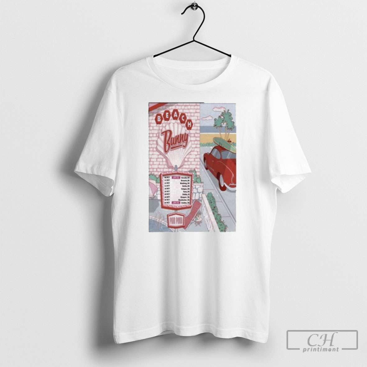 Poster Beach Bunny With Pom Poko 2025 Uk Eu Tour October 09 22 2025 Shirt Tee