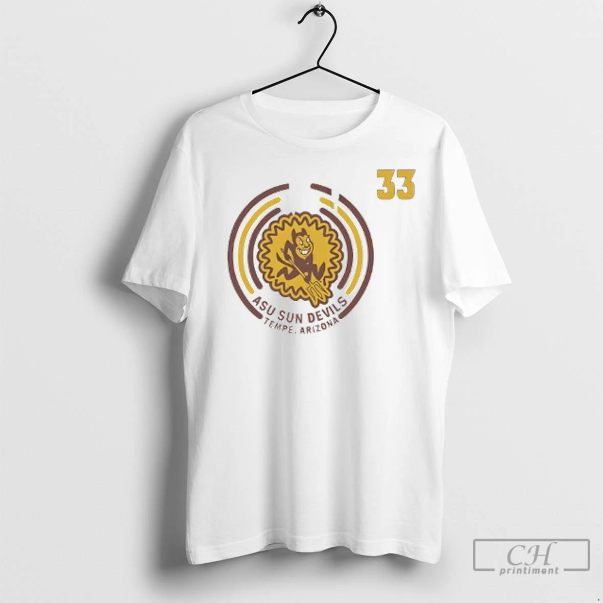 Premium Arizona State Sun Devils Logo Ladies T Shirt
