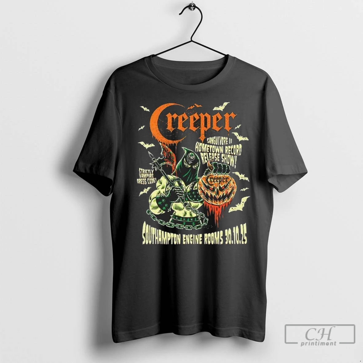 Premium Creeper Sanguivore Hometown Record Release Show Southampton Engine Rooms 2025 Halloween T Shirt 2