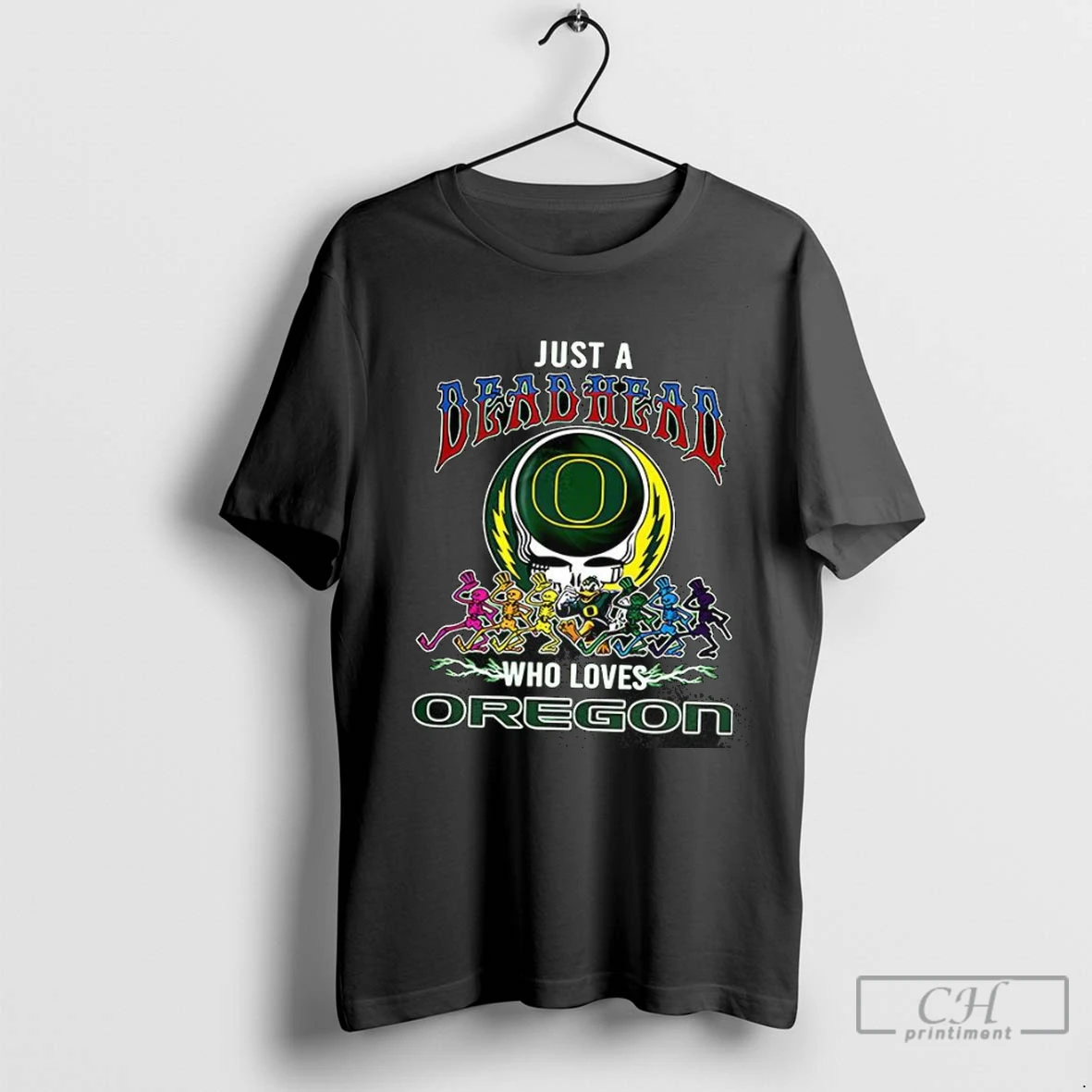 Premium Just A Deadhead Who Loves Oregon Ducks T Shirt