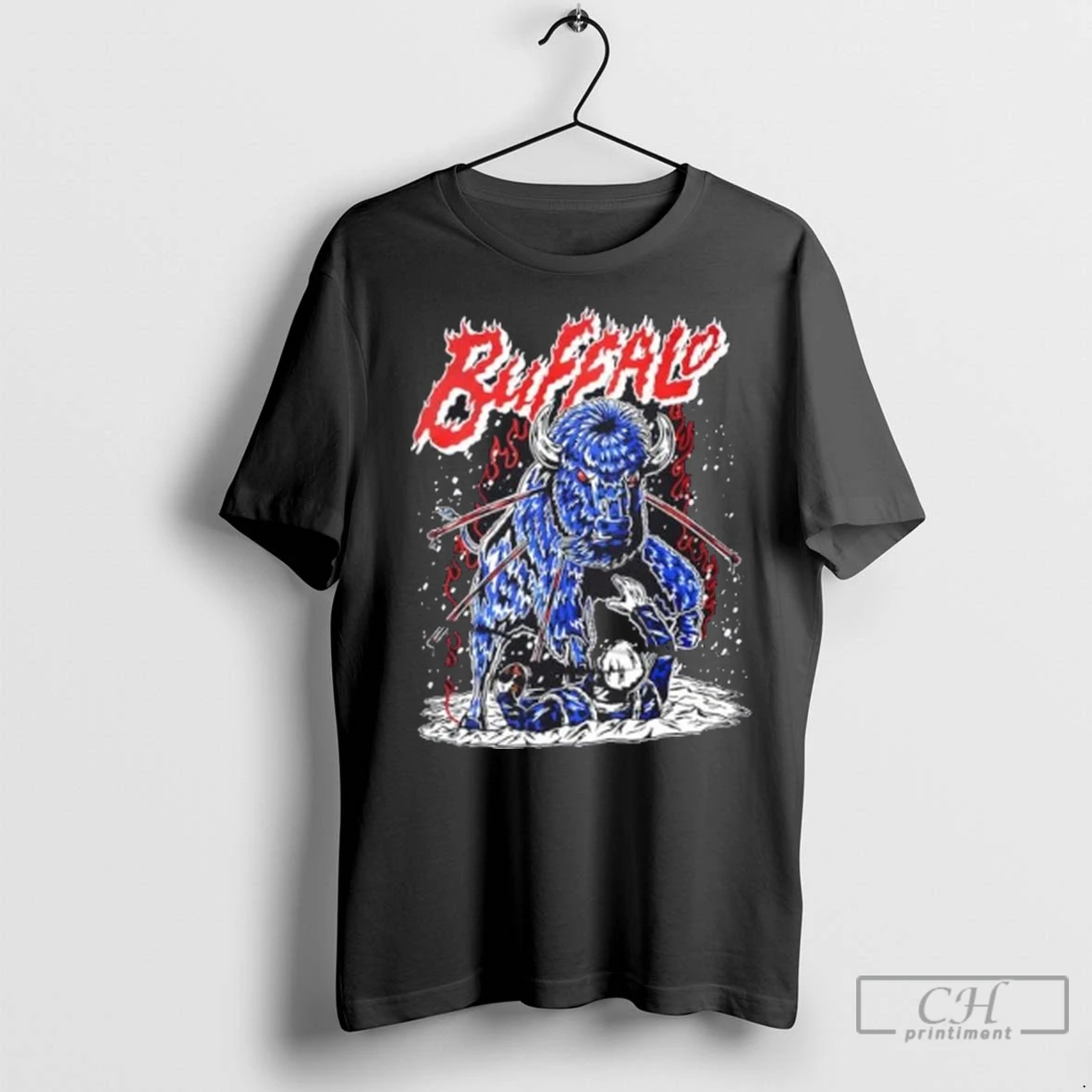 Premium Nfl Buffalo Bills Mascot Graphic T Shirt
