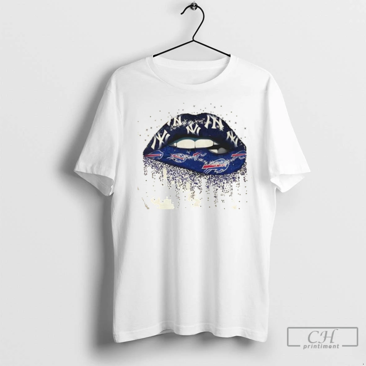 Premium New York Yankees X Buffalo Bills Lips T Shirt