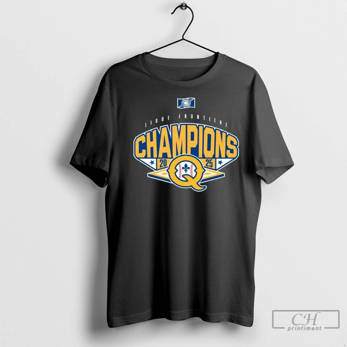 Premium Quebec Capitales 2025 Ligue Frontiere Champions Logo T Shirt