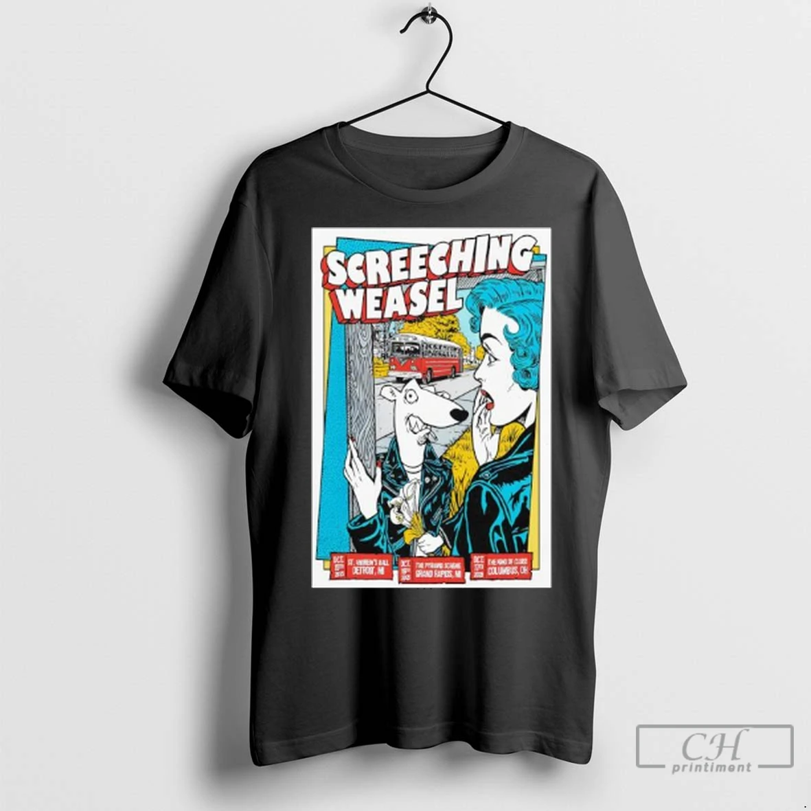 Premium Screeching Weasel Oct 16 2025 Grand Rapids Mi Ladies T Shirt