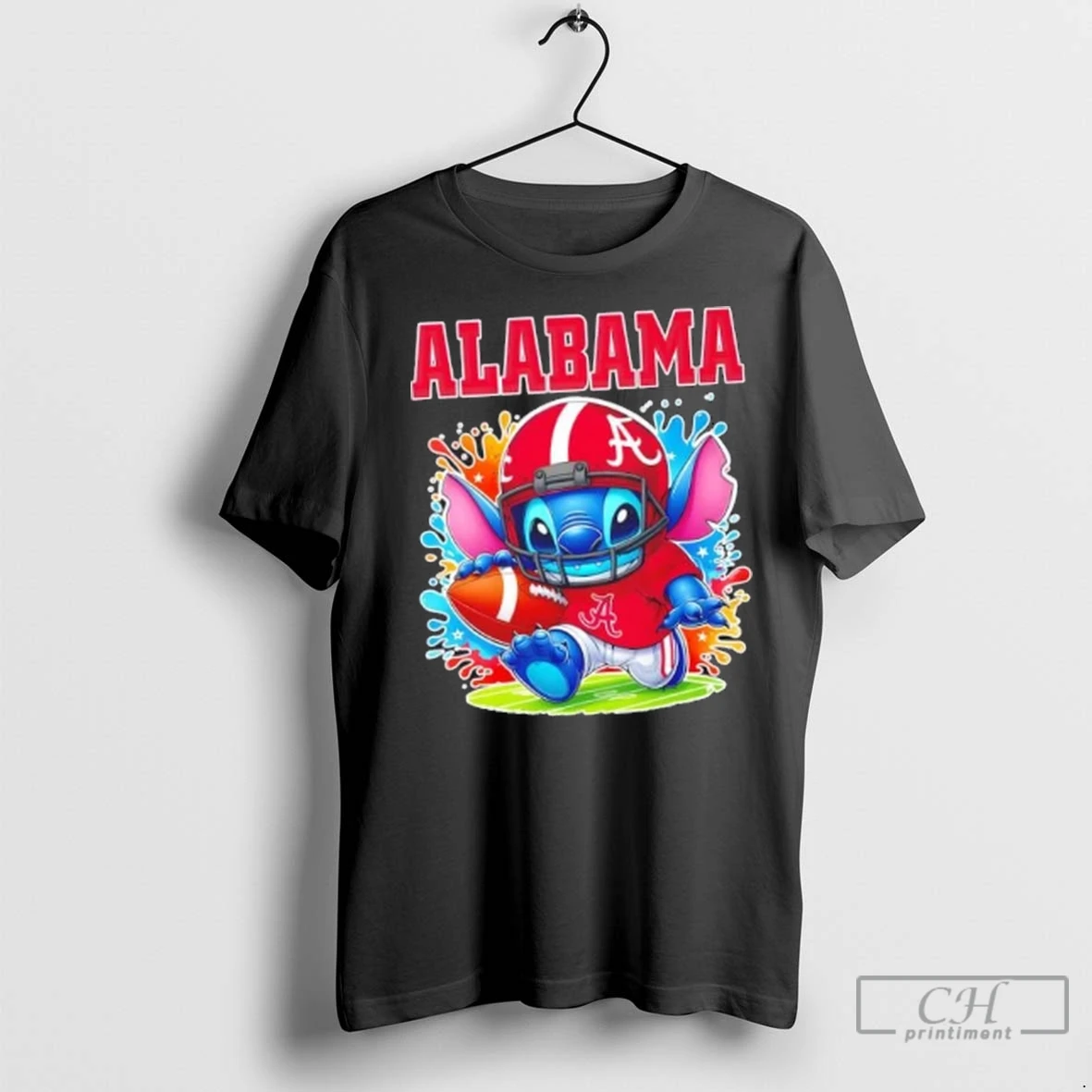Premium Stitch X Alabama Crimson Tide Football Colors T Shirt