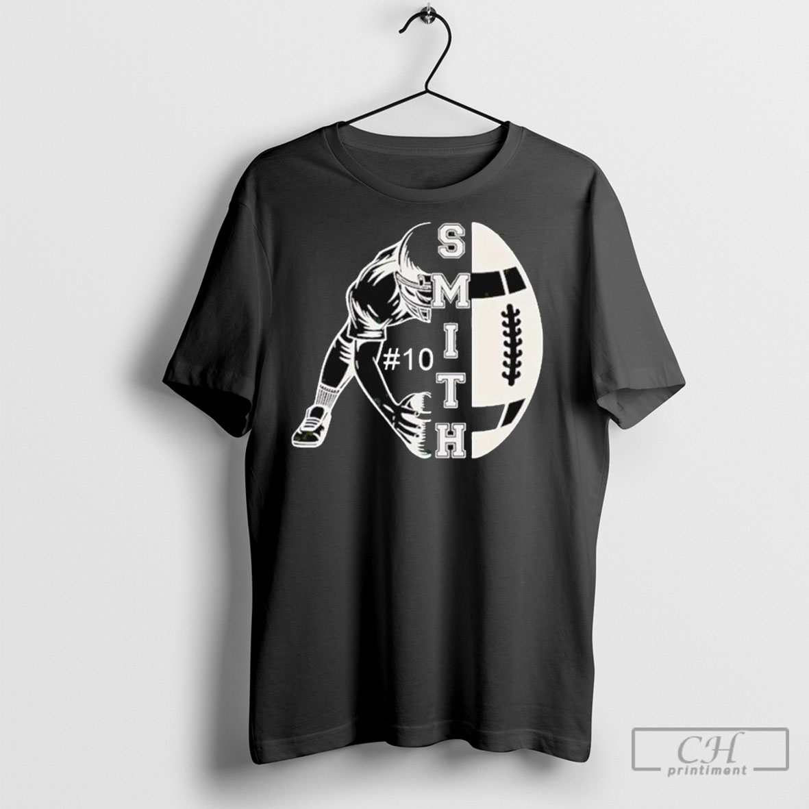 Premium Your Name Football Mom Shirt