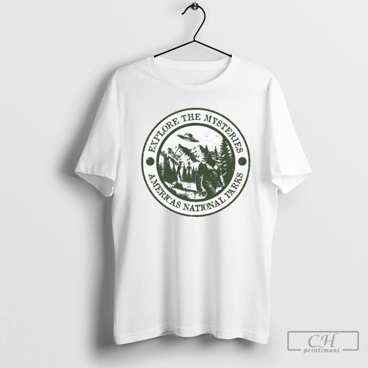 Psychopoly Explore The Mysteries Americas National Parks Bigfoot Ufo T Shirt