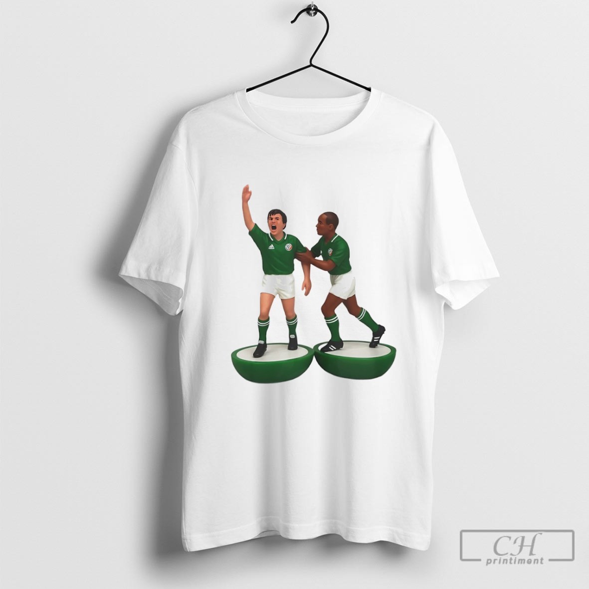 Ray Houghton And Terry Phelan Subbuteo Shirt Sweater