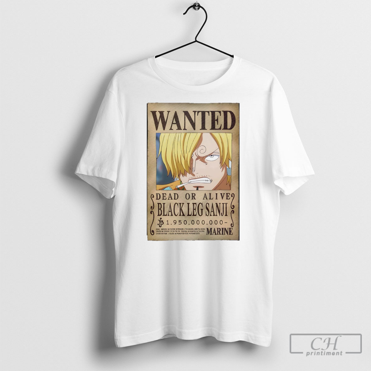 Sanji Wanted Poster Black Leg One Piece Bounty 1 95 Billion T Shirt Hoodie