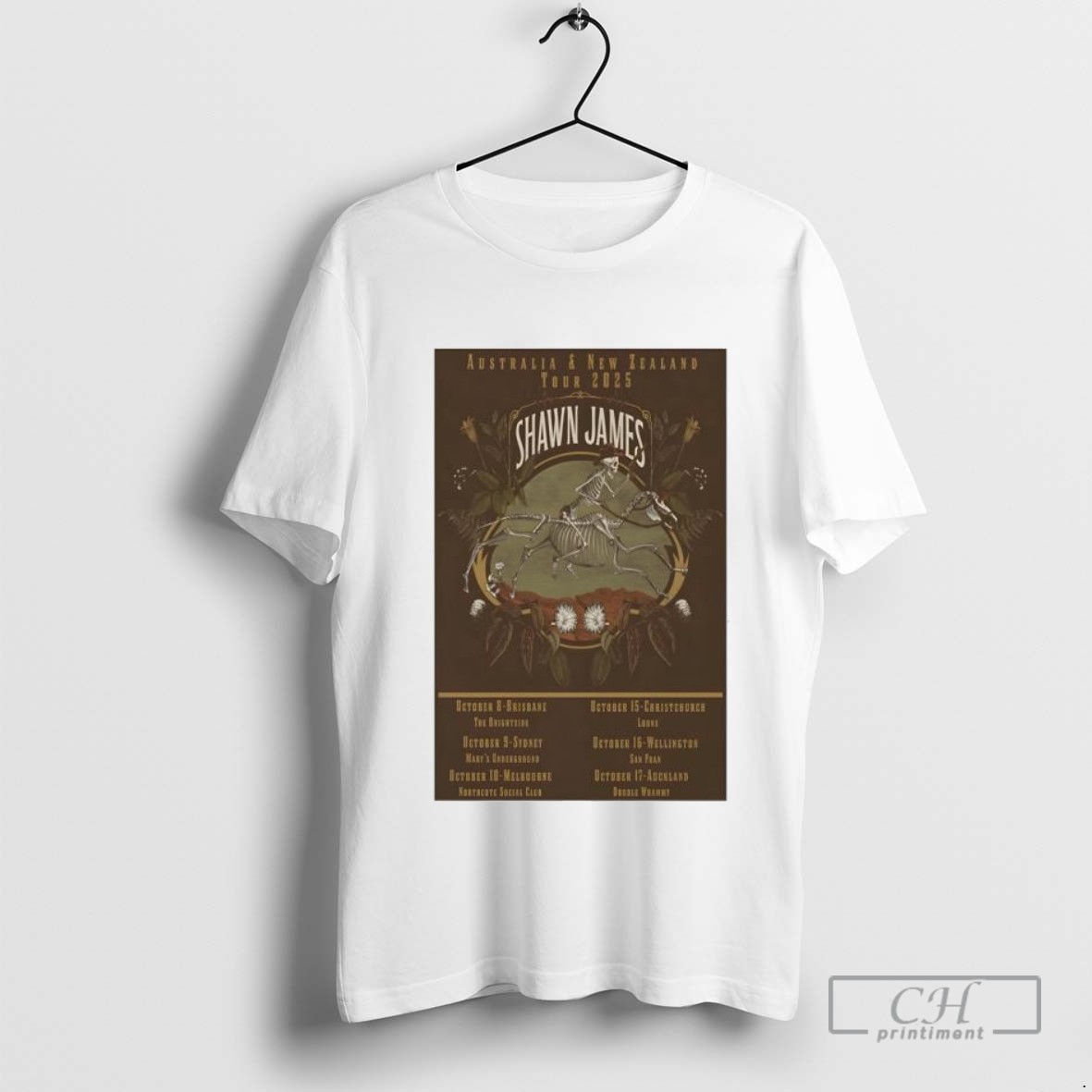 Shawn James October Tour Australia And New Zealand 2025 T Shirt