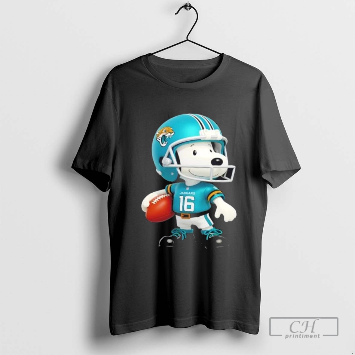 Snoopy Wearing Jacksonville Jaguars Football T Shirt