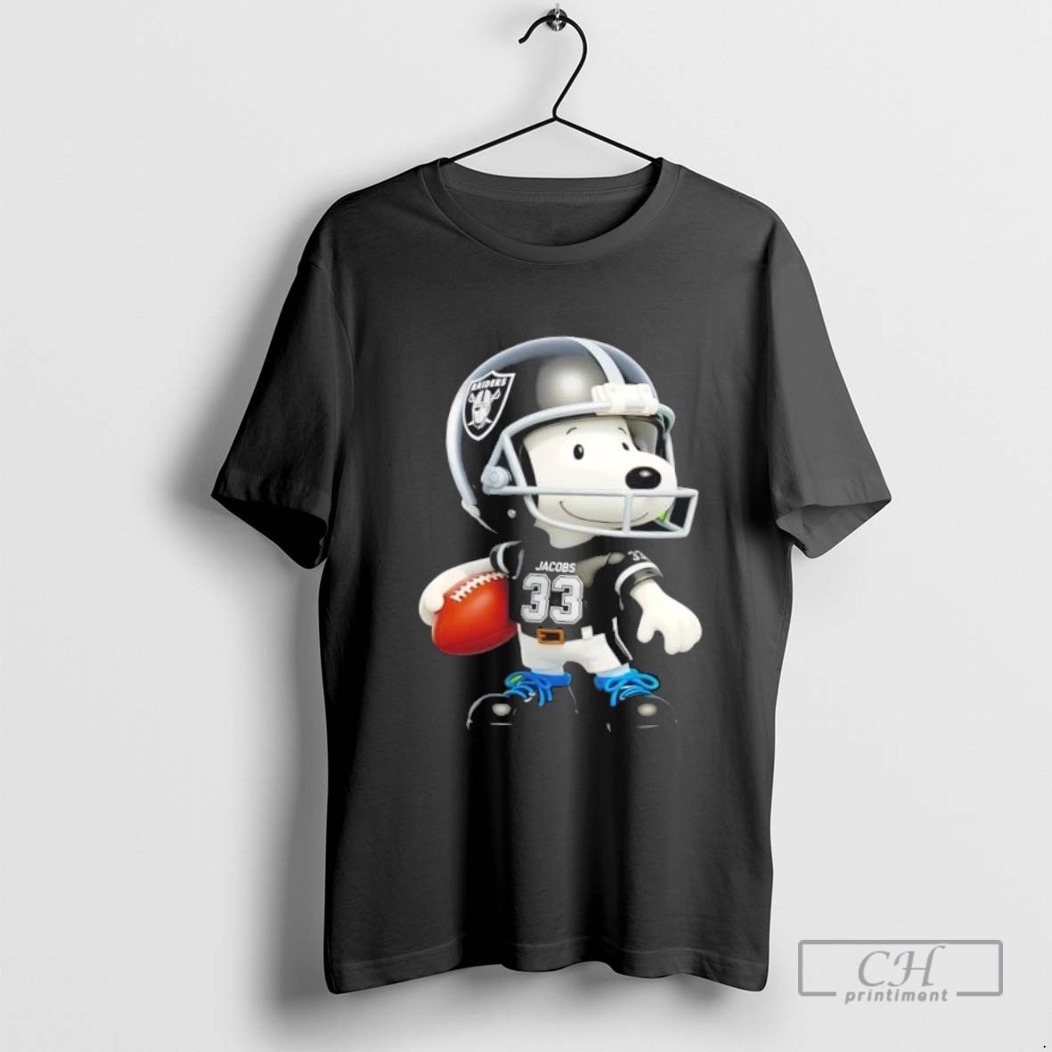 Snoopy Wearing Las Vegas Raiders Football T Shirt