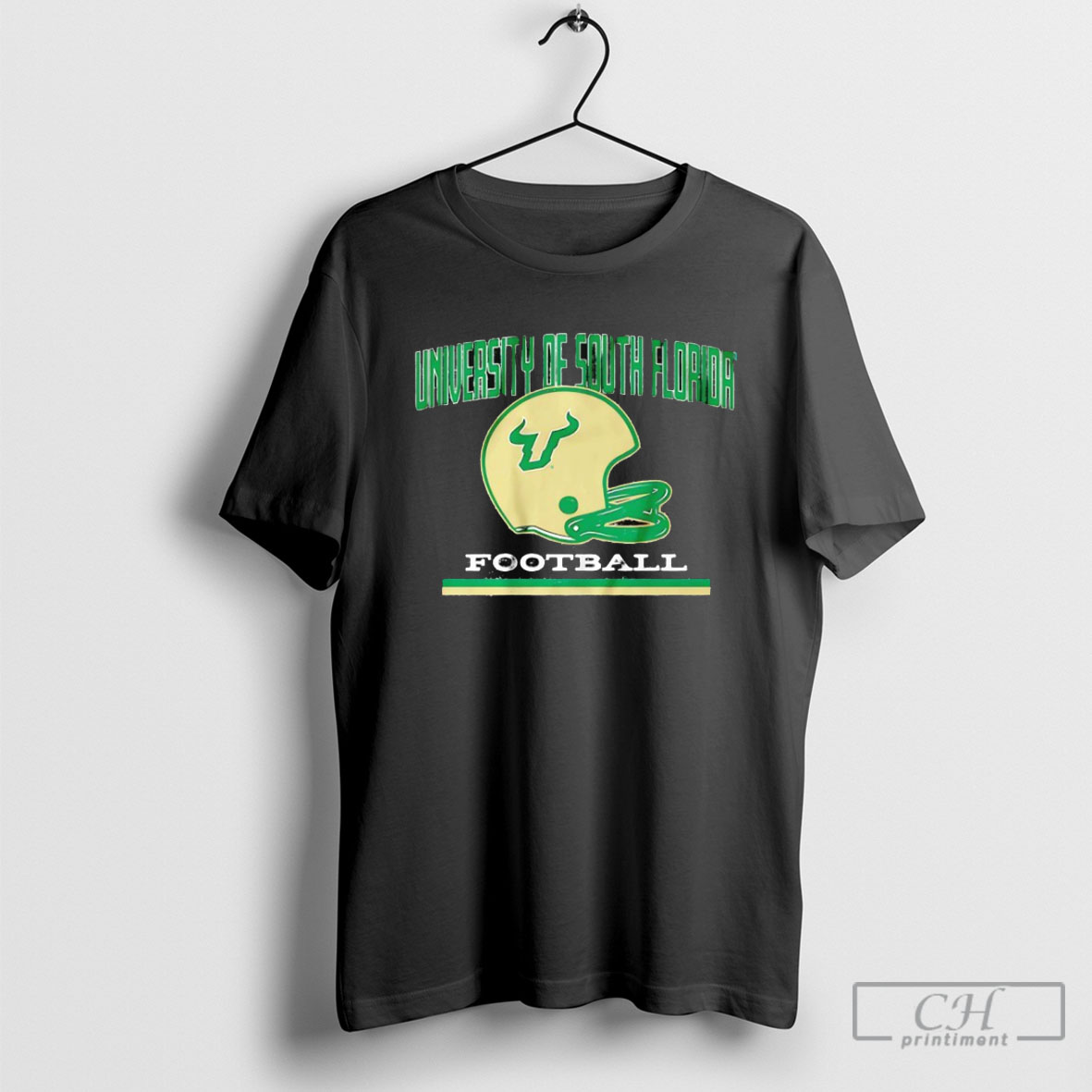 South Florida Bulls Football Vintage Helmet T Shirt
