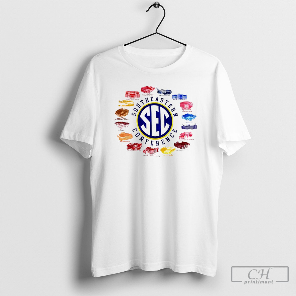 Southeastern Conference 16 College Football Stadiums Shirt Tee Hoodie