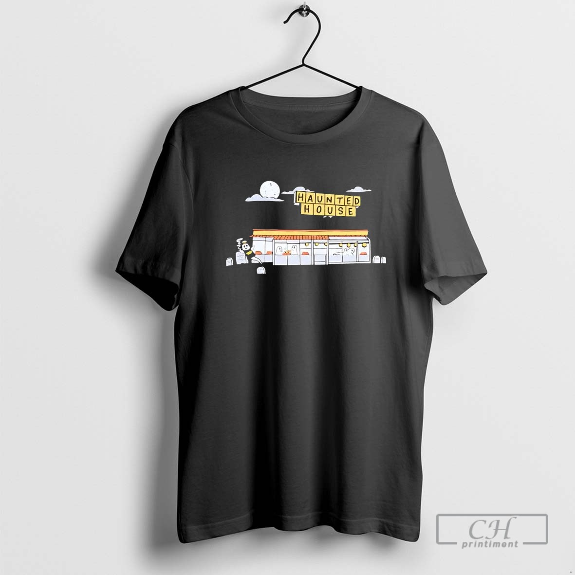 Southern Haunted House Ghost Halloween Graphic T Shirt
