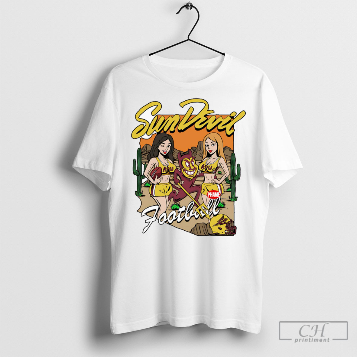 Sun Devil Sparky Fb T Shirt Hoodie