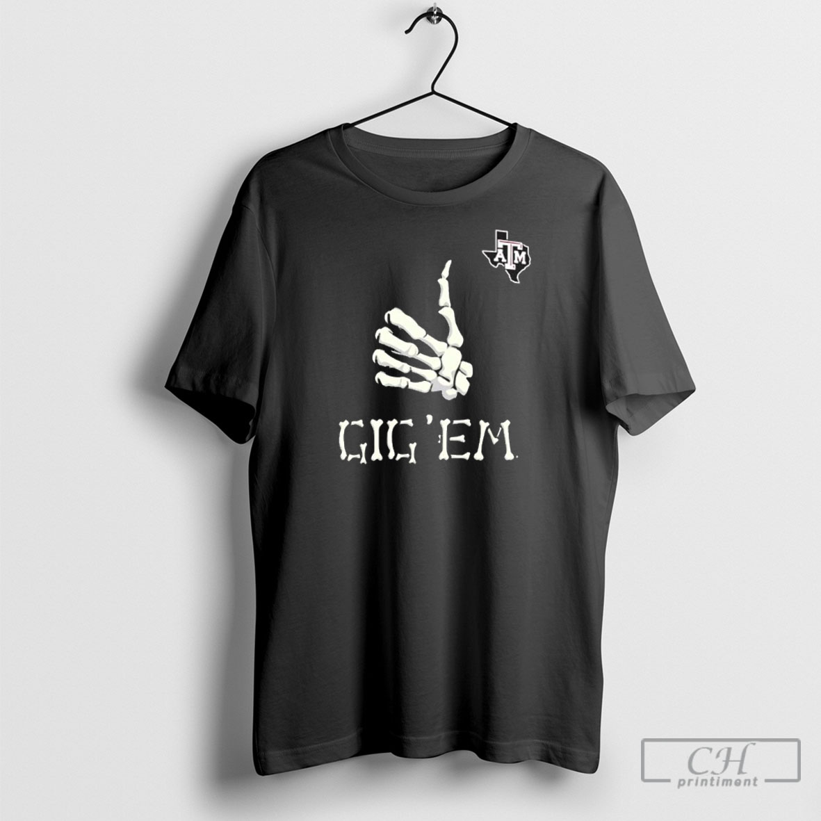 Texas Am Aggies Glow Halloween Gig Em Bony Hand Like Shirt Tee Hoodie
