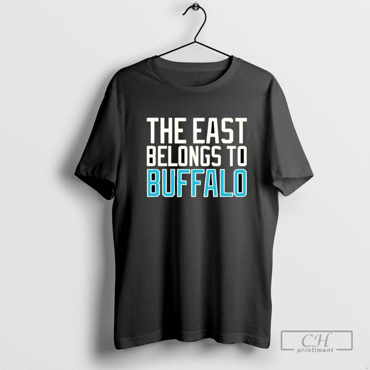 The East Belongs To Buffalo Text T Shirt Sweater