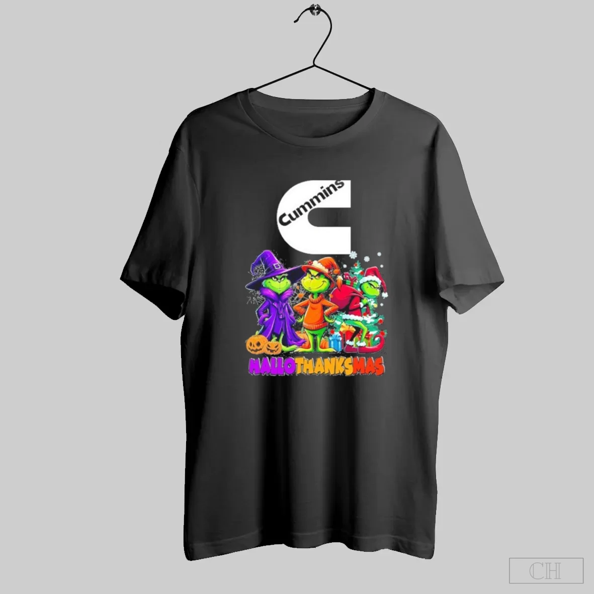The Grinch Cummins Logo Hallothanksmas Shirt Tee Hoodie