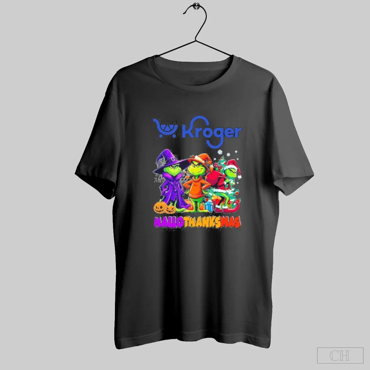 The Grinch Kroger Logo Hallothanksmas Shirt Tee Hoodie