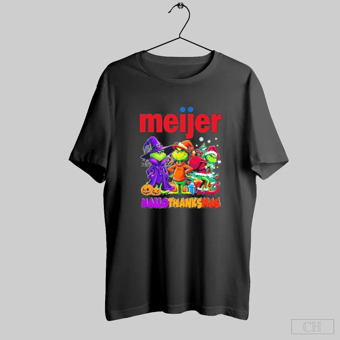 The Grinch Meijer Logo Hallothanksmas Shirt Tee Hoodie