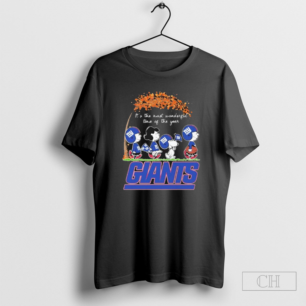 The Peanuts Walking X New York Giants Its The Most Wonderful Time Of The Year Shirt Tee Shirt