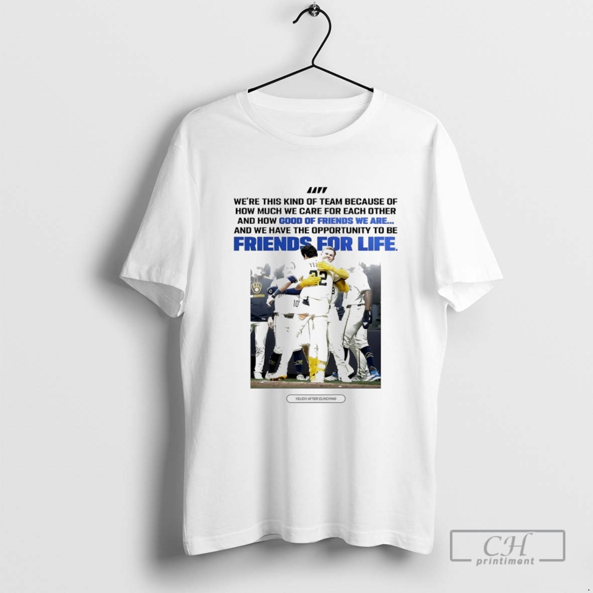 The Power Of Friendship Yelich After Clinching Milwaukee Brewers T Shirt