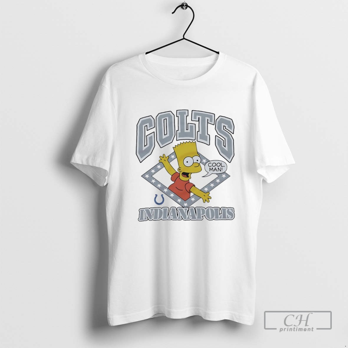 The Simpsons Bart Cool Man X Indianapolis Colts Nfl 2025 T Shirt