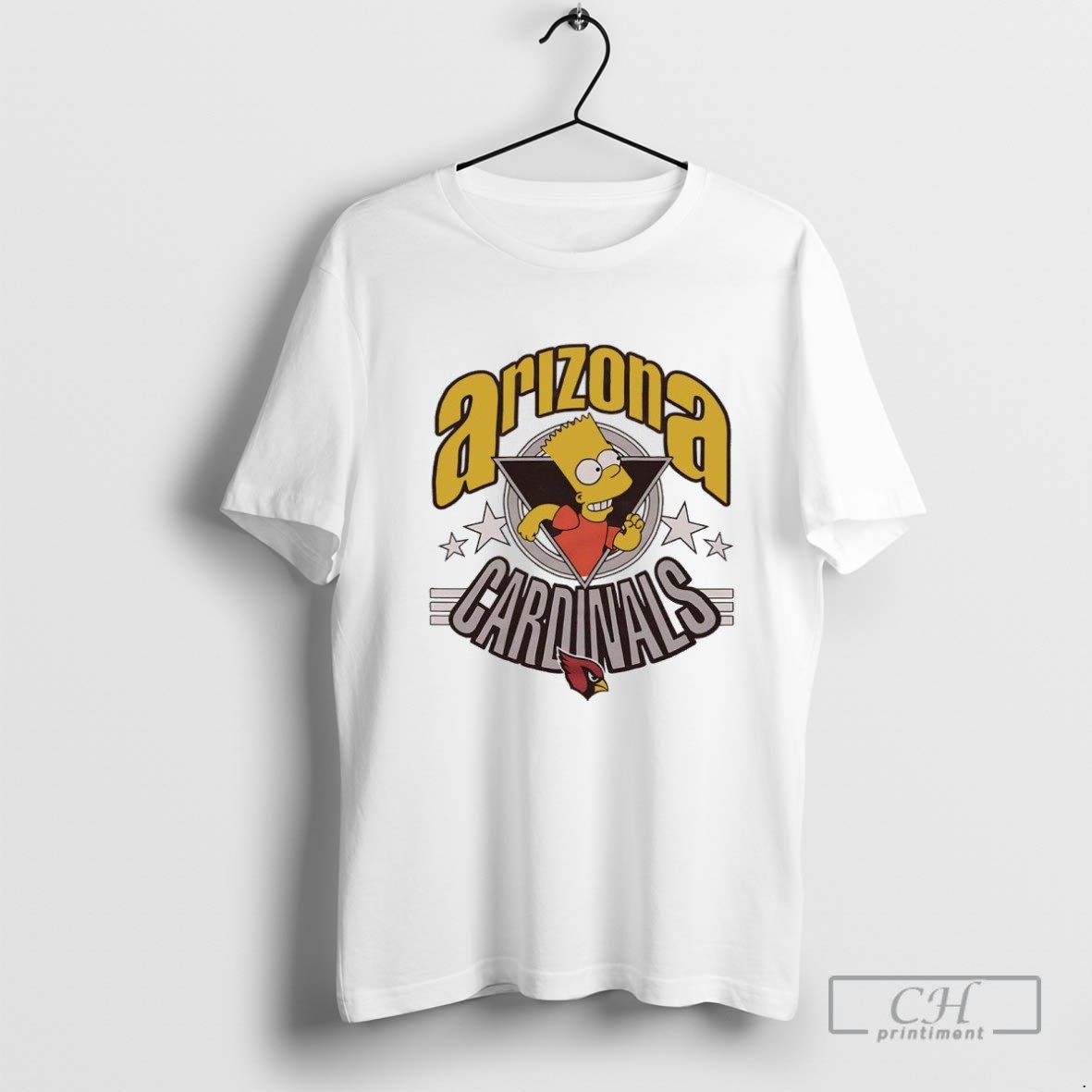 The Simpsons Bart X Arizona Cardinals Nfl 2025 T Shirt