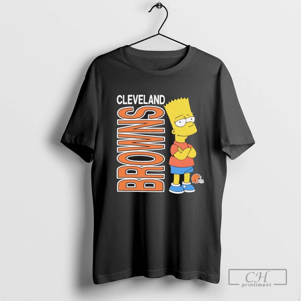 The Simpsons Bart X Cleveland Browns Nfl 2025 T Shirt