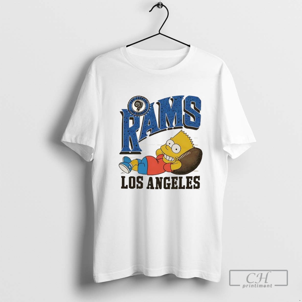 The Simpsons Bart X Los Angeles Rams T Shirt