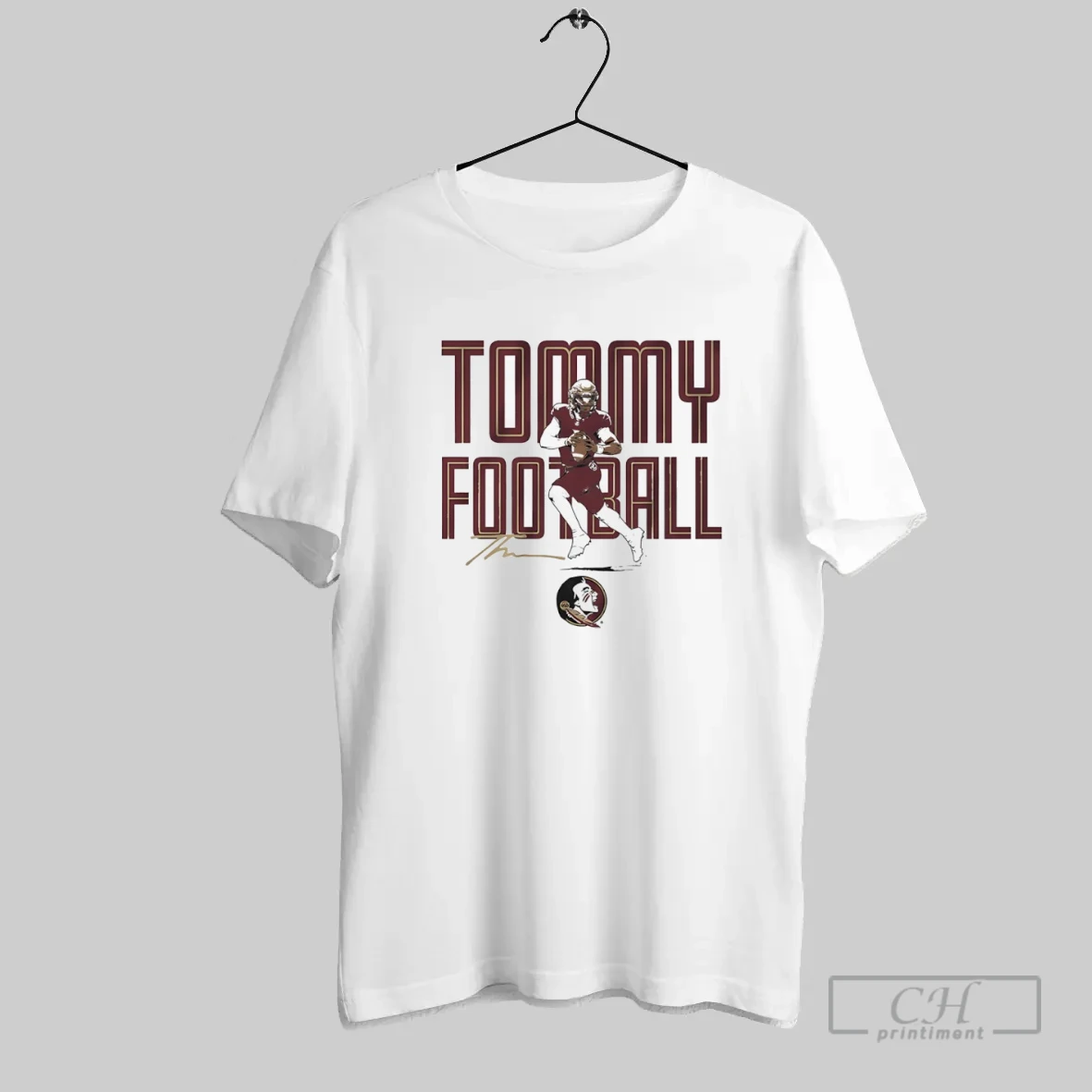Tommy Football Florida State Seminoles Football Tommy Castellanos Signature T Shirt