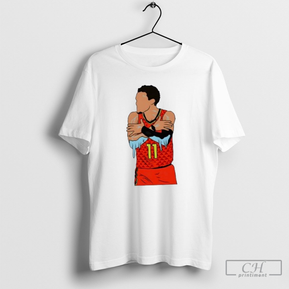 Trae Young Atlanta Hawks Ice Basketball Essential Shirt Tee Hoodie