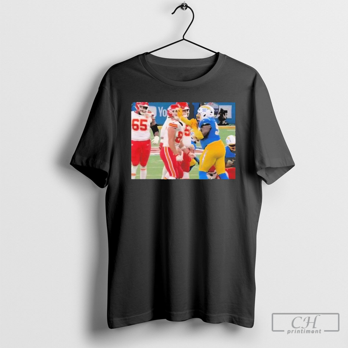 Travis Kelce Takes Slap To Face During Smacked Teair Tart Los Angeles Chargers Shirt
