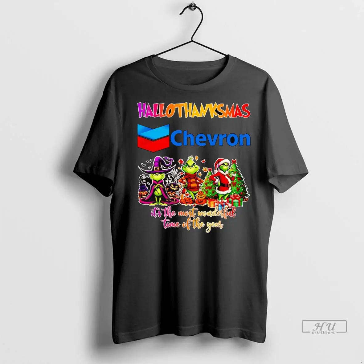 Trending Grinch Chevron Hallothanksmas Its The Most Wonderful Time T Shirt Sweatshirt