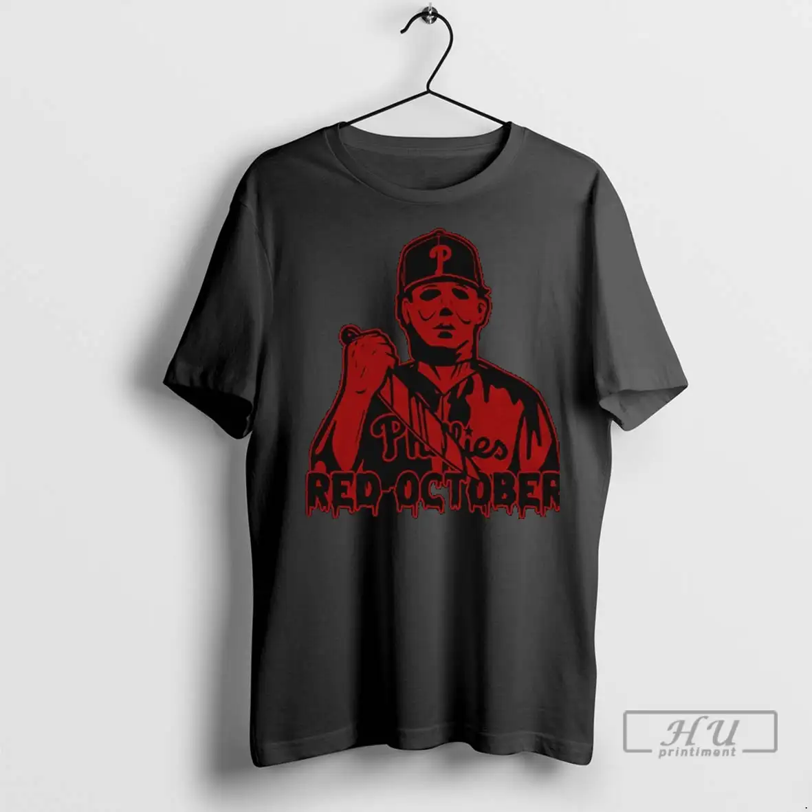 Trending The Hunt For Red October Philadelphia Phillies Mlb Baseball Halloween T Shirt Sweatshirt