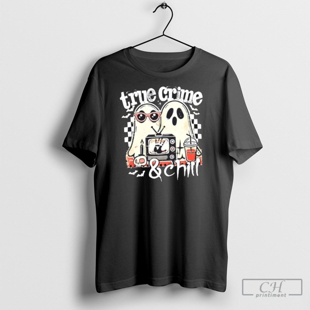 True Crime And Chill Ghost Halloween Shirt Tee Hoodie