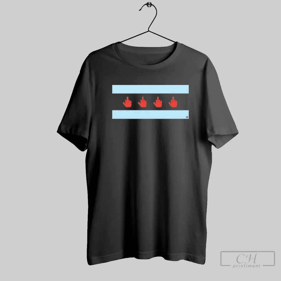 Trump Middle Finger Chicago Flag T Shirt Shirt