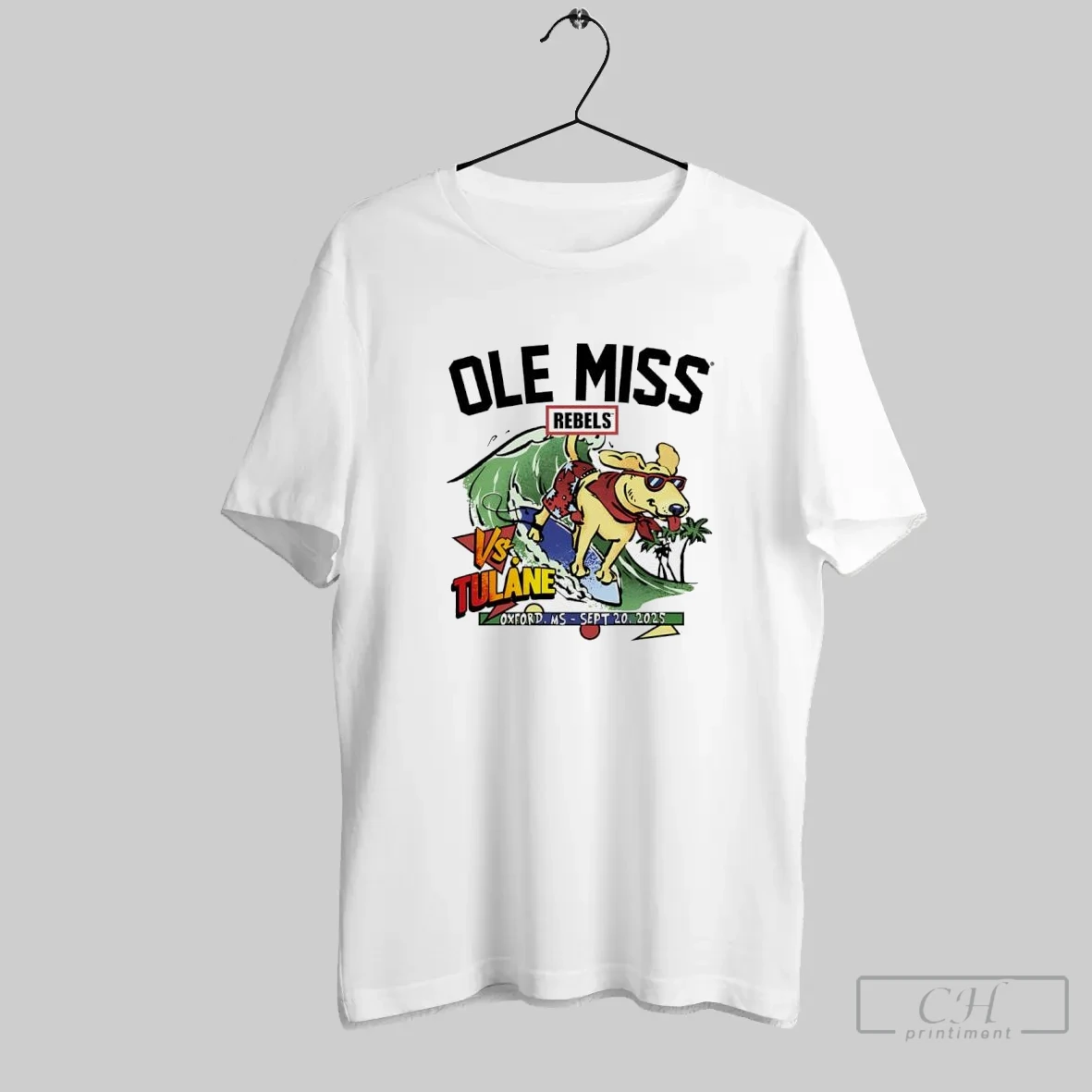 Tulane Green Wave Vs Ole Miss Rebels Game Day 2025 Vintage T Shirt Shirt