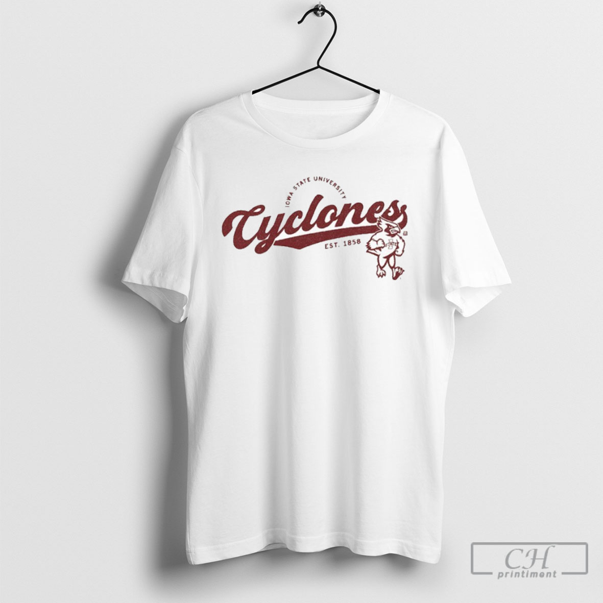 University Of Iowa Cyclones Script Logo Heavyweight Shirt Tee