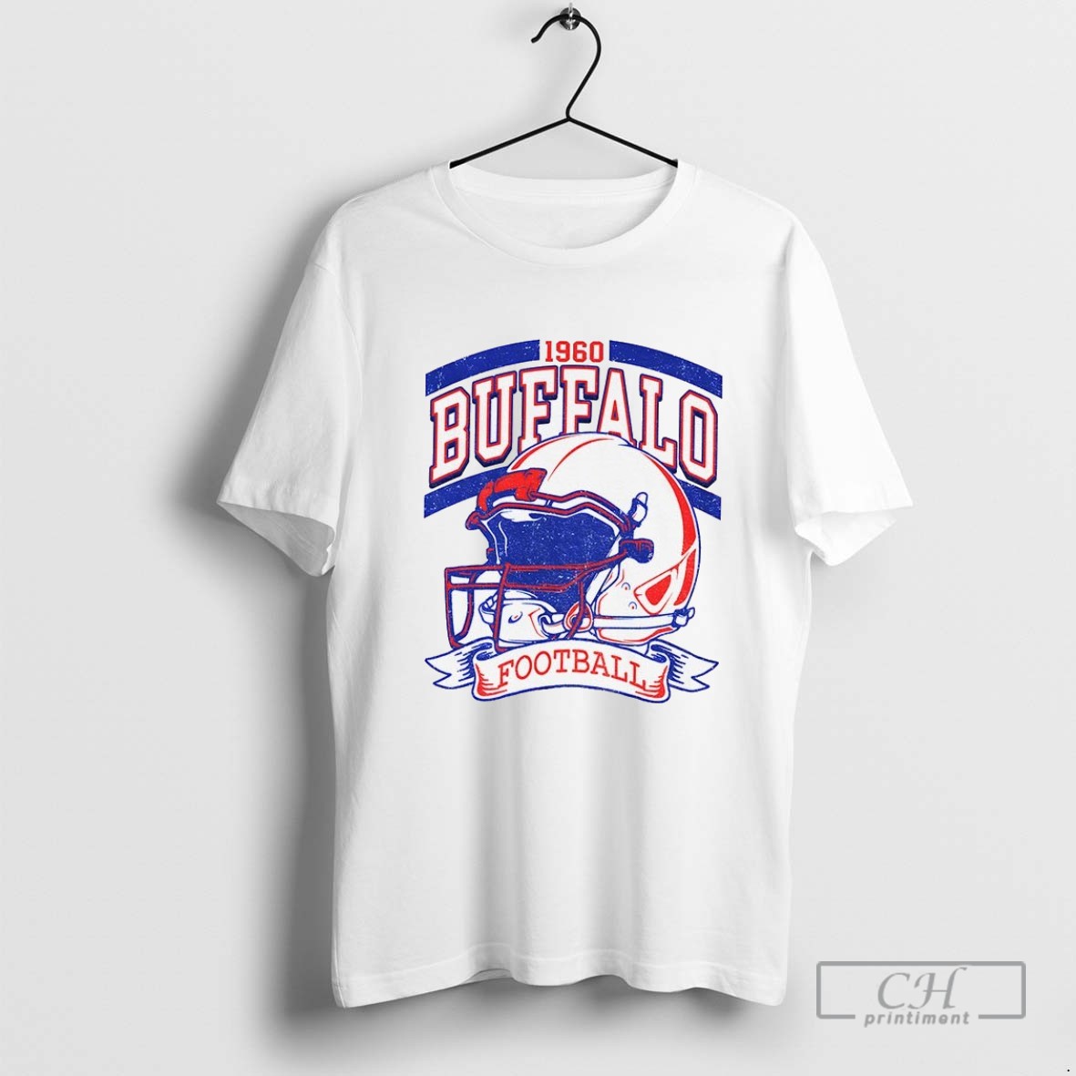 Vintage 90s Style Buffalo Bill Chiefs Football Helmet 1960 T Shirt