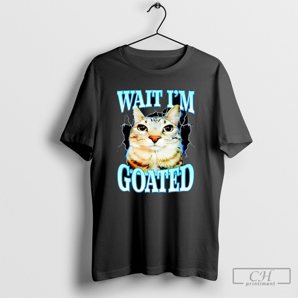 Wait Im Goated Cat Lightning Shirt Tee Hoodie