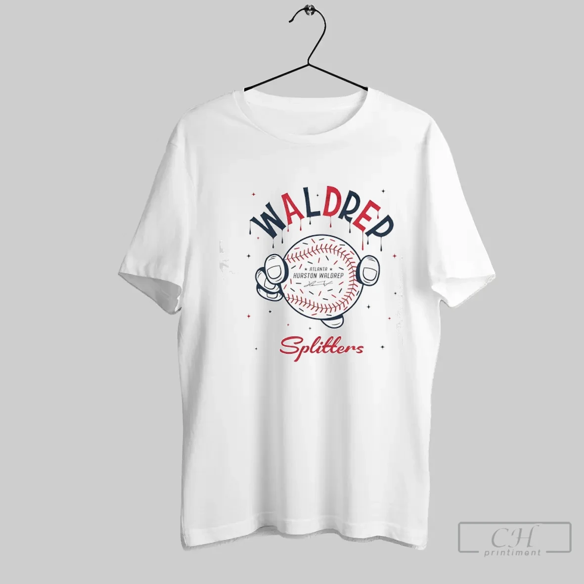 Waldrep Splitters Hurston Waldrep Atlanta Braves Baseball T Shirt Shirt