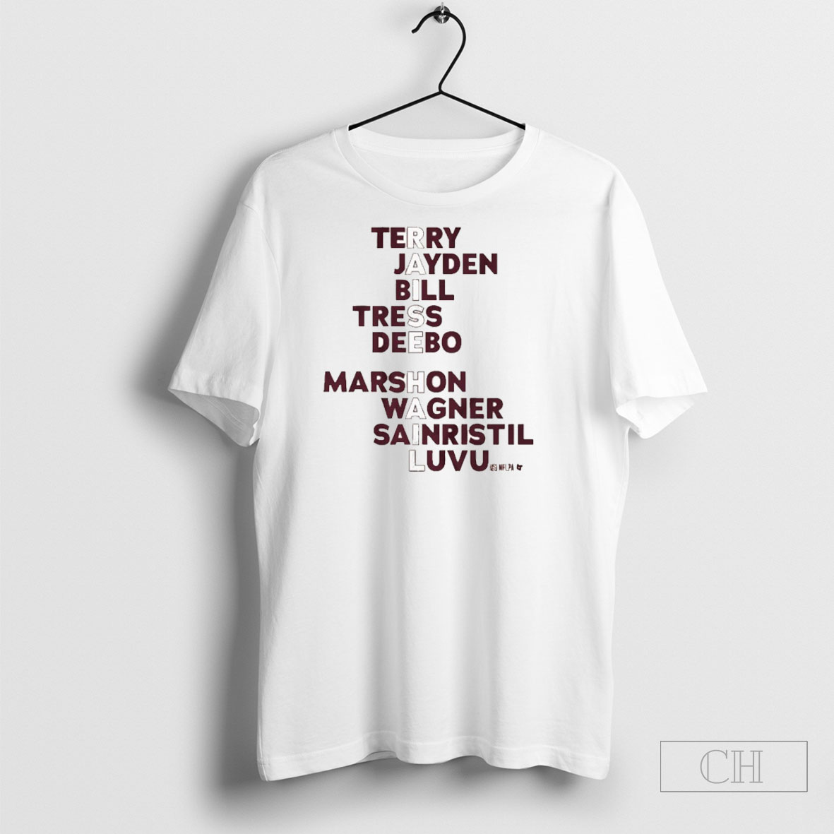 Washington Commanders Terry Jayden Bill Tress Deebo Marshon Wagner Sainristil Luvu Raise Hail Names Shirt Tee Hoodie