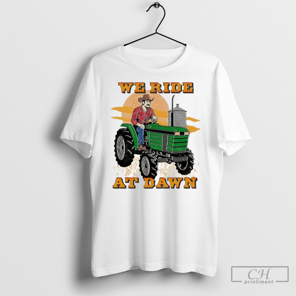 We Ride At Dawn Tractor Shirt Tee