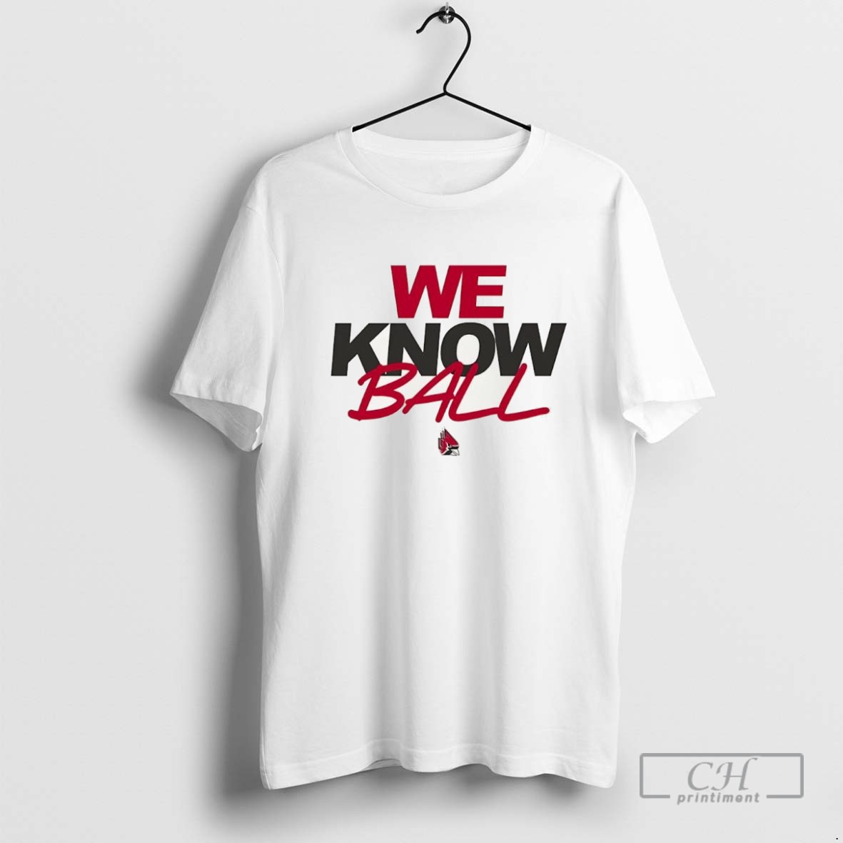 We Know Ball Ball State Cardinals Football Helmet Standee Mascot Logo T Shirt