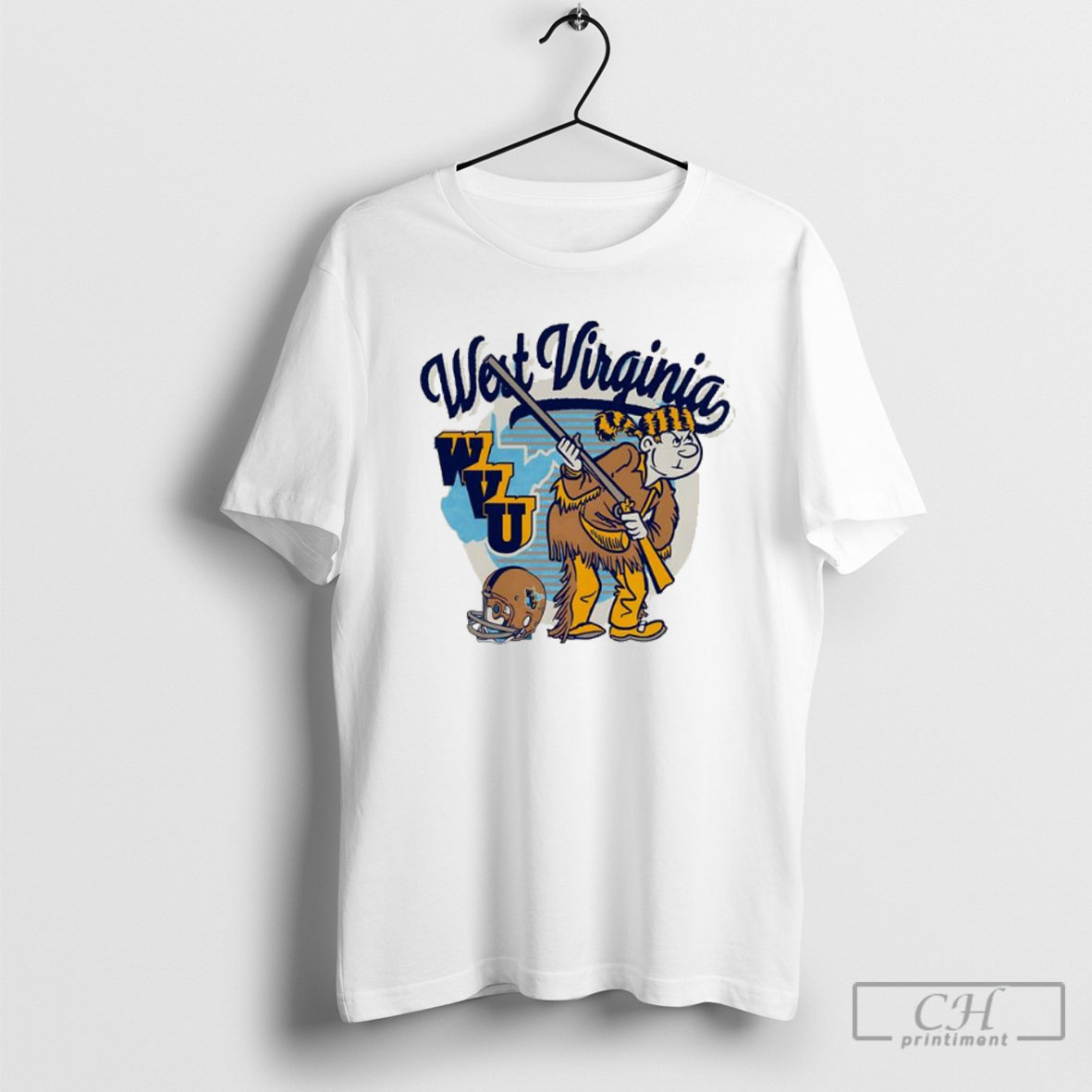 West Virginia University Mountaineers Throwback Retro Badge Script Shirt Tee Hoodie