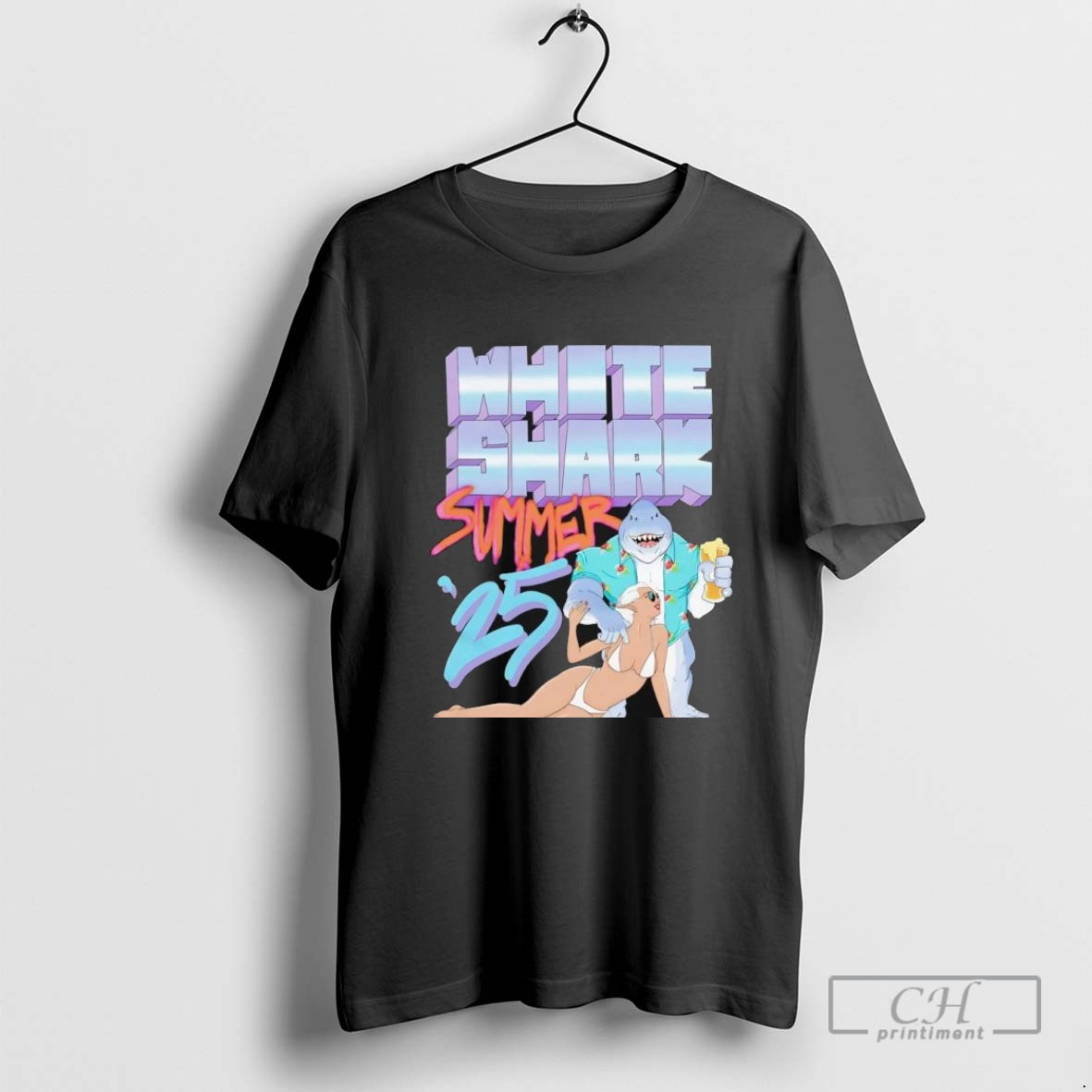 White Shark Summer 25 Logo T Shirt