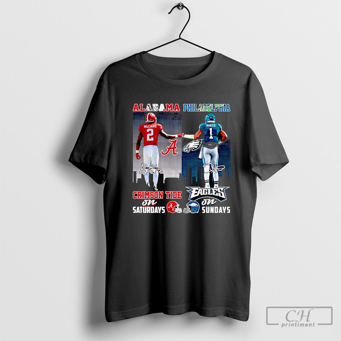 Williams And Hurts Alabama Crimson Tide On Saturdays Philadelphia Eagles On Sundays Shirt Sweater