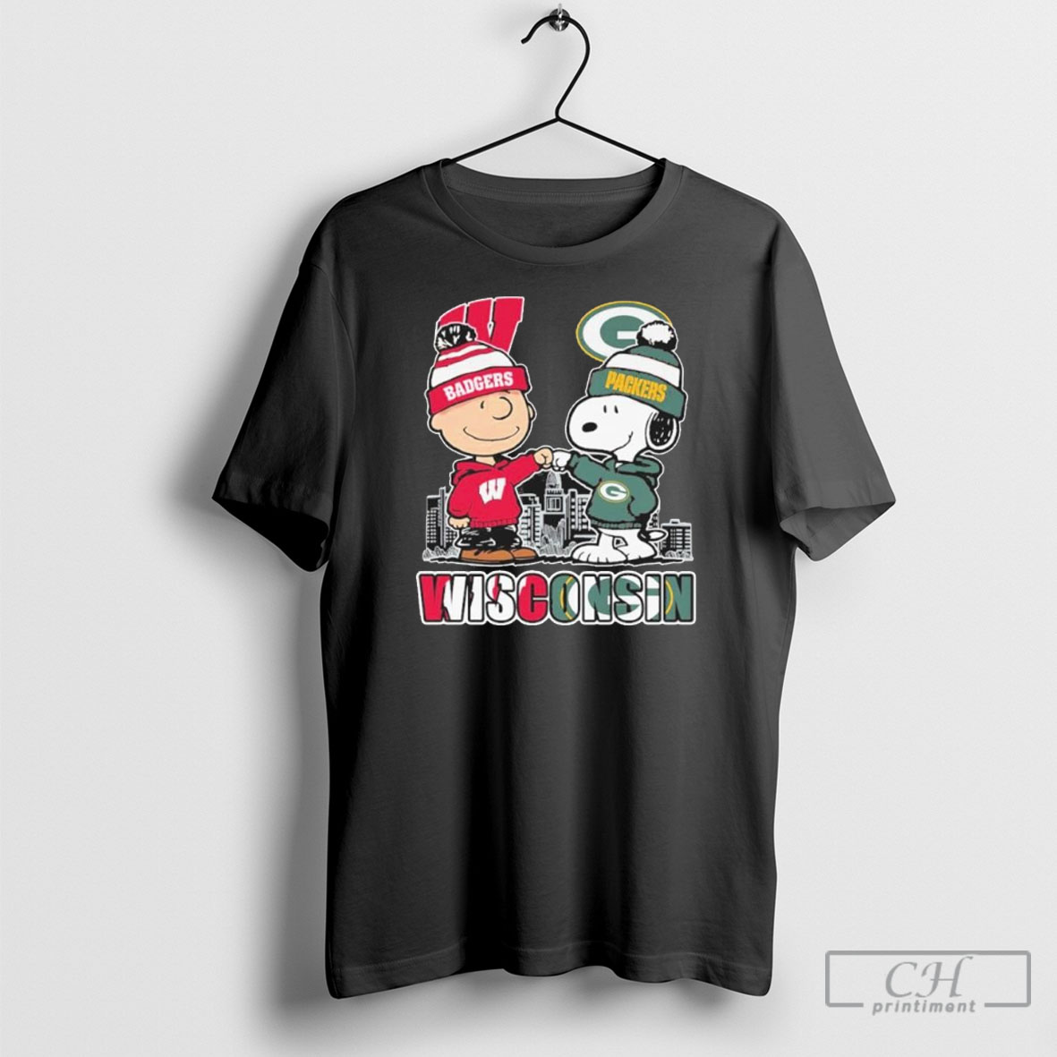 Wisconsin Snoopy Fist Bump Charlie Brown Badgers And Packers Shirt Sweater